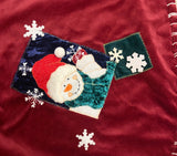 Vintage 2002 Burgundy Prima Creations Christmas Tree Skirt