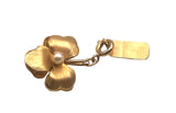 Vintage 12KT Gold Filled Stella 3 Leaf Pearl Pendant
