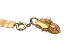 Vintage 12KT Gold Filled Stella 3 Leaf Pearl Pendant