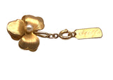 Vintage 12KT Gold Filled Stella 3 Leaf Pearl Pendant