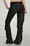 T-Party Side Fringe Mineral Wash Bootcut Pants