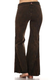 T-Party Mineral Wash Fringe Yoga Pants Brown