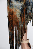 T-Party Multi-Color Tie Dye Fringe Skirt