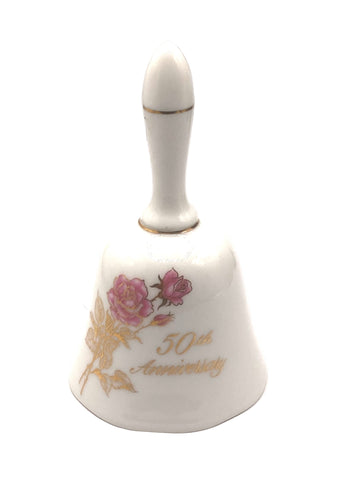 Vintage 50th Anniversary porcelain bell from the Treasure Masters Romance Rose Collection
