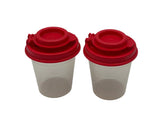 Vintage Tupperware Mini Salt & Pepper Shakers Chili Red