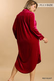 Umgee Plus Size Velvet Dress or Duster