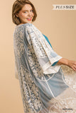Umgee Plus Size Floral Kimono