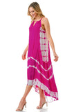 Venice Blue Hi-Lo Maxi Tie Dye Dress 4 Fabulous Colors