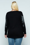 Vocal Plus Size Crystal Long Sleeve