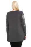 Vocal Plus Size Crystal Long Sleeve