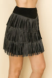 Vocal Crystal Fringe Mini Skirt