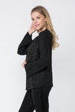 Vocal Faux Long Sleeve Jacket with Fringe & Studs