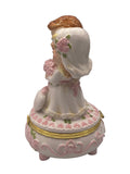 Vintage Wedding "Love Is Everlasting" Bride and Groom Trinket Box
