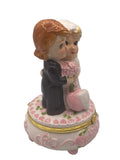 Vintage Wedding "Love Is Everlasting" Bride and Groom Trinket Box