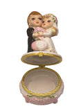 Vintage Wedding "Love Is Everlasting" Bride and Groom Trinket Box