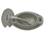 Vintage White Ceramic Mini Tureen With Ladle