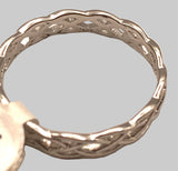 925 Silver Woven Band Size 12
