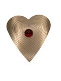 Heart Wind Spinner -  Stainless Steel with Red Glass Ball