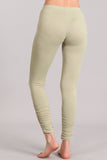 Chatoyant Ultra Soft Leggings With Gathered Ankle Sage