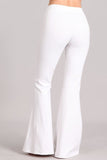 Chatoyant Ponte Flare Bell Bottoms White