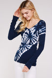 Urban X Navy Blue and White Tie Dye Thermal