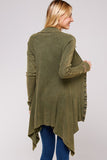 Urban X Mineral Washed Long Sleeve Thermal Tunic Outerwear Moss Green