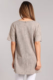 Chatoyant Mineral Washed Casual Tunic Top