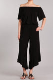 Chatoyant On/Off Should Jumpsuit Black