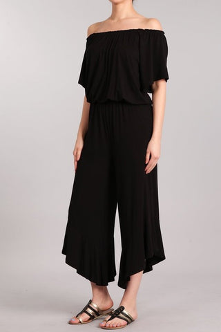 Chatoyant On/Off Should Jumpsuit Black