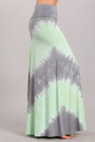 Chatoyant Tie Dye Skirt Mint and Gray