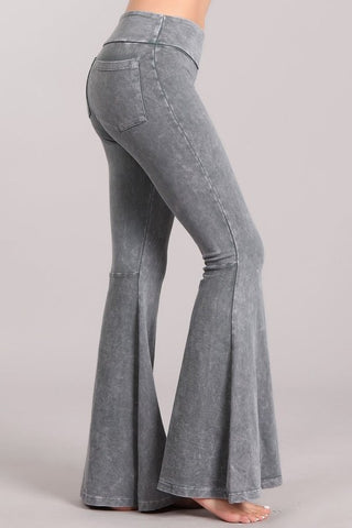 Chatoyant Mineral Wash French Terry Pants Light Gray