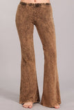 Chatoyant Mineral Wash Bell Bottoms Chestnut Brown