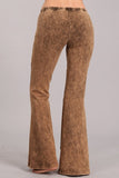 Chatoyant Mineral Wash Bell Bottoms Chestnut Brown