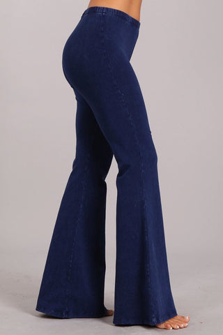 Chatoyant Mineral Wash Bell Bottoms Galaxy Blue
