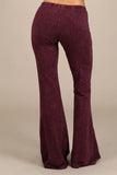 Chatoyant Mineral Wash Bell Bottoms Burgundy