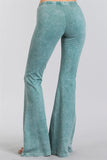 Chatoyant Mineral Wash Bell Bottoms Emerald