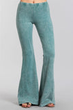 Chatoyant Mineral Wash Bell Bottoms Emerald