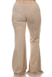 Chatoyant Plus Size Mineral Wash Bell Bottoms Stone
