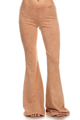 Chatoyant Mineral Wash Bell Bottoms Camel