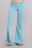 Chatoyant Mineral Wash Bell Bottoms Sky Blue