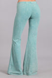 Chatoyant Mineral Wash Bell Bottoms Mint