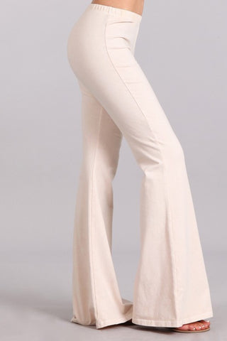 Chatoyant Mineral Wash Bell Bottoms Nude