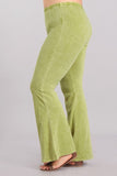 Chatoyant Plus Size Mineral Wash Bell Bottoms Pear