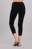 Chatoyant Mineral Wash Side Lace Leggings Black