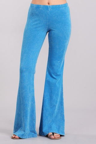 Chatoyant Mineral Wash Bell Bottoms Deep Azure
