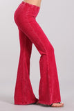 Chatoyant Mineral Wash Bell Bottoms Raspberry