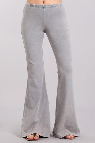 Chatoyant Mineral Wash Bell Bottoms Silver