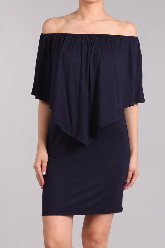 navy blue convertible dress Chatoyant 4 Way Convertible Dress Navy Small / Navy