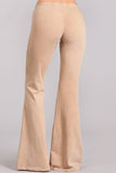 Chatoyant Mineral Wash Bell Bottoms Beige