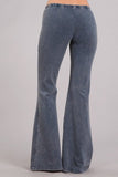 Chatoyant Mineral Wash Bell Bottoms Blue Gray